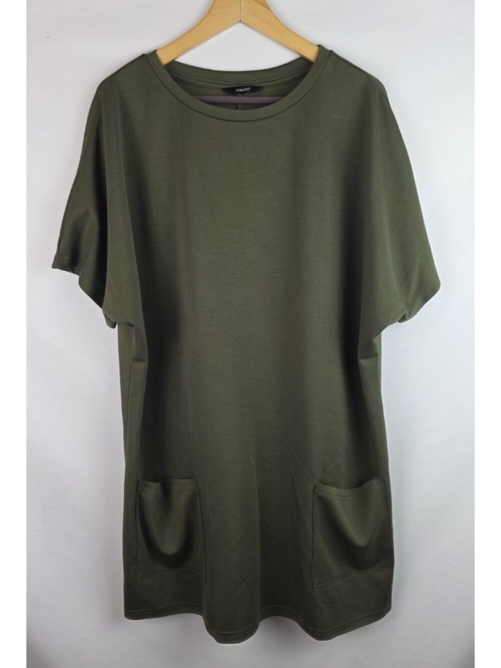 Dokotoo Women Dress Size 2XL Green Short Sleeve Shirt Dress Pockets